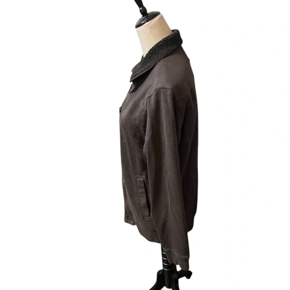 🔥Banana Republic Mens L Front Zip & Buton Coat Jacket Casual Pockets